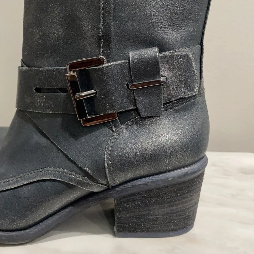 Donald J Pliner Gray Diem Boots Booties Size 6